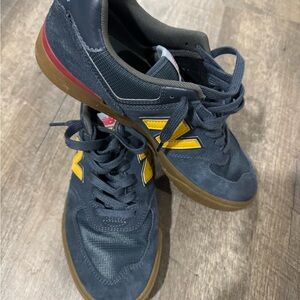 New Balance Men's Dark Blue and Yellow Sneakers